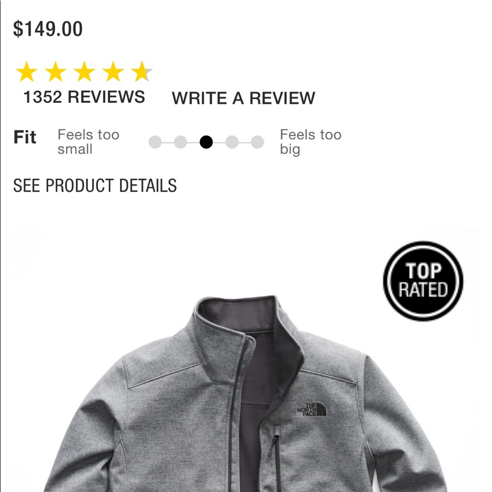 Gray North Face Jacket - Picture 3 of 3